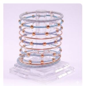 Roxanne Assoulin Women's Dot Silk Stackable Bangle Bracelet Set NWT 189
